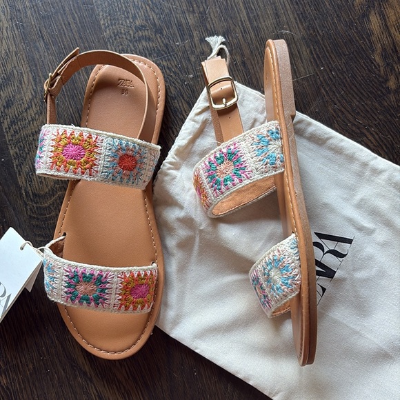Zara crochet sandals size 39 - Picture 5 of 6
